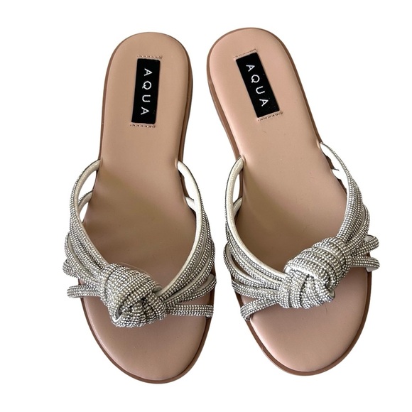Aqua Silver Women's Sandals SZ 7.5 - Picture 1 of 3